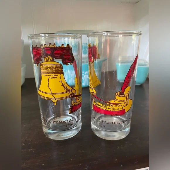 Vintage 1976 Bicentennial Liberty Bell Drinking Glasses❤️ - Picture 5 of 12